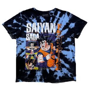 Dragon Ball Z Saiyan Saga T-Shirt M Tie Dye GOKU Anime Tee Shirt